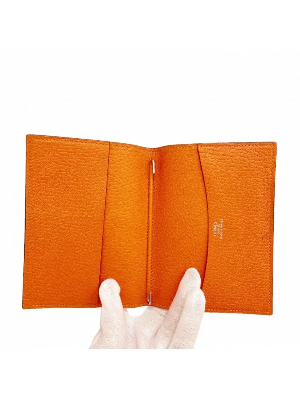 Hermes Notebook Cover Agenda Chevre Misor Orange Silver
